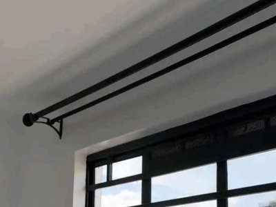 Curtain rods installation team