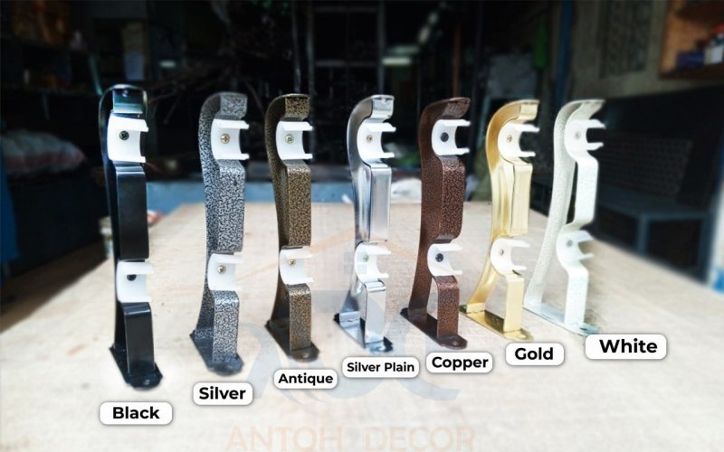 Premium curtain rods installed in a living room